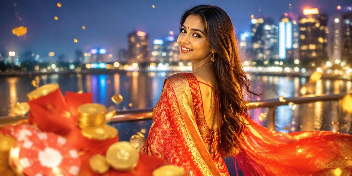 ঢাকায় লাল খামে বোনাস উপভোগ করছেন শাড়ি পরিহিত ব্যবহারকারী